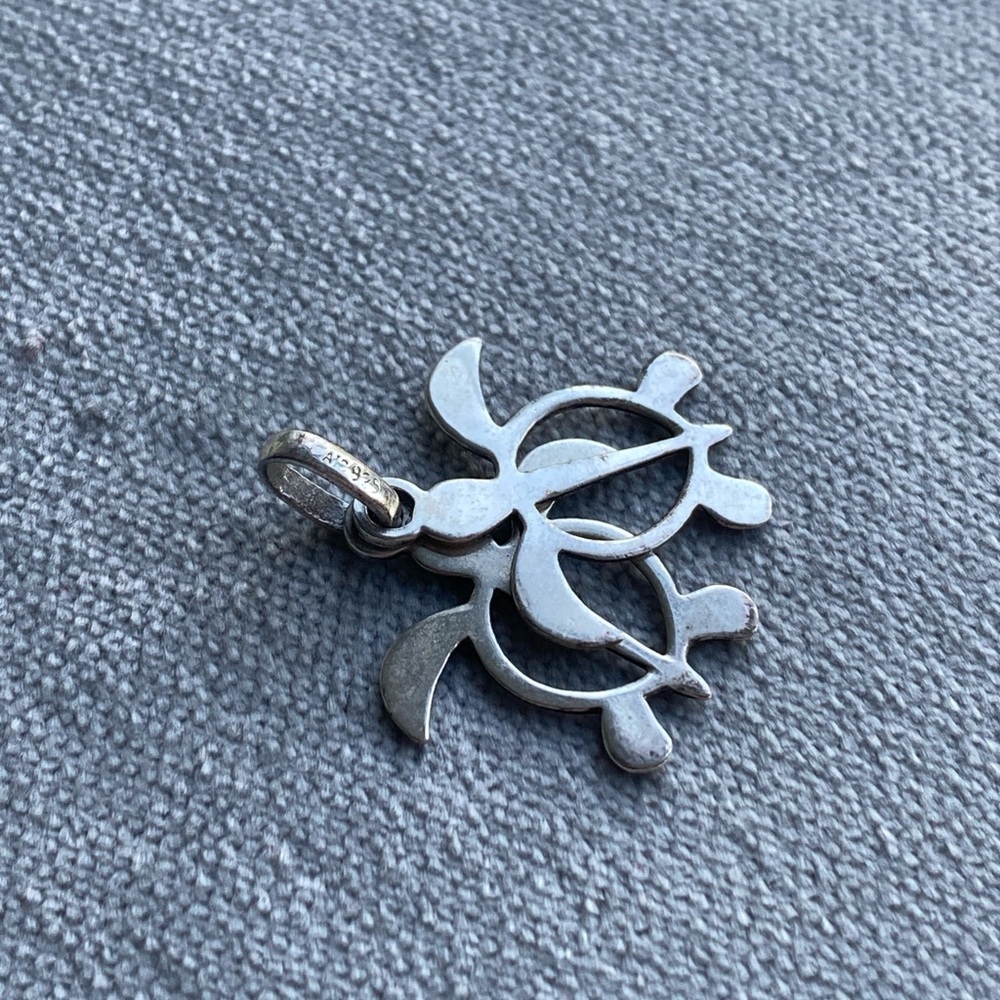Authentic Pandora Sterling Silver Pendant – Double Sea Turtles – ALE 925 Marked